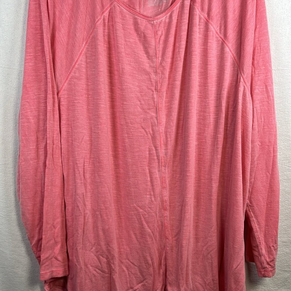 LIVI Long Sleeve Tunic Coral 22/24 Loungewear Casual Comfort Lagenlook Fairycore